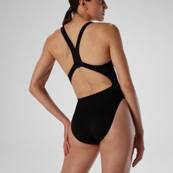 NWT Speedo Black Athletic Sport Endurance+ Super Pro Solid Adult Athletic one 28 - Picture 1 of 4